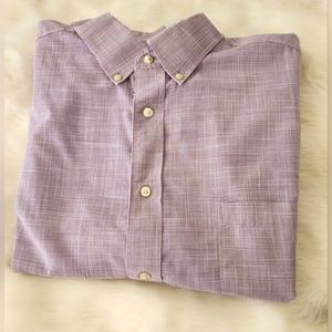 Roundtree & Yorke Gold Label 3XB Purple Short Sleeve Button Down